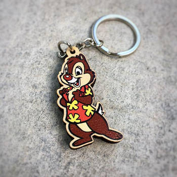 "Дейл (Чіп і Дейл - бурундучки-рятівнички)" брелок дерев'яний двосторонній з уф-друком