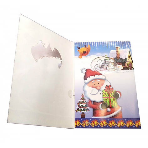Открытка  музыкальная с конвертом Merry Christmas (19х13 см), фото 2