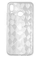 Силіконовий чохол Ромби 3D Diamond для Huawei P20 Lite, Прозорий
