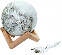 Настільний світильник Magic 3D Moon Light Touch Control Місяць 15 см, фото 4