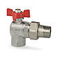 Кран кульовий американка Icma FAR. ROSSA 3/4" кутовий №361, фото 3