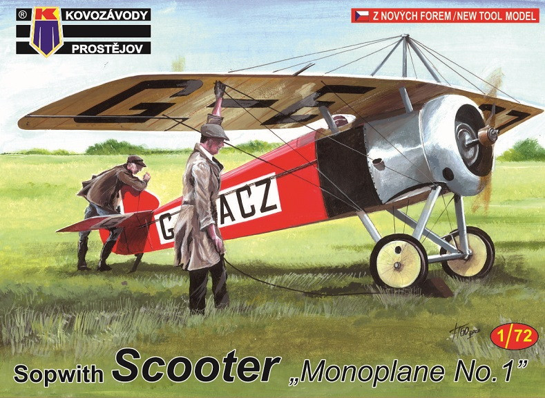 Пластикова модель Kovozavody Prostejov 0165 Британський винищувач Sopwith Scooter „Monoplane No.1“
