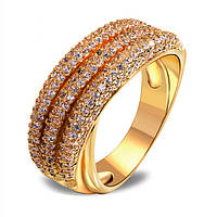 Женское кольцо - Наслоение, 16 Золотистый