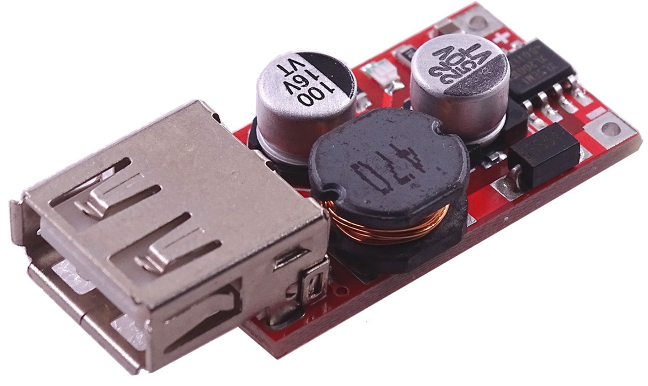 

Понижающий преобразователь USB DC-DC 5-36В на 5В 3А