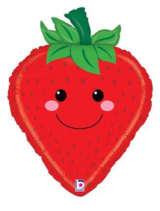 BT 26" Produce Pal Strawberry. Куля фольгована Фрукти, ягоди — Полуниця В УП MrShar