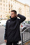 Чоловіча куртка Adidas демісезонна осінь / весняна куртка чорна Туреччина. Живе фото. Чоловіча куртка, фото 3