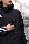 Чоловіча куртка Adidas демісезонна осінь / весняна куртка чорна Туреччина. Живе фото. Чоловіча куртка, фото 5