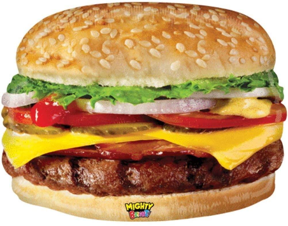 BT 31" Mighty Bright Cheeseburger. Куля фольгована чизбургер. В УП, фото 1