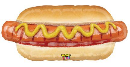 Grabo  34" Mighty Bright Hot Dog. Куля фольгована Хот-дог. В УП, фото 1