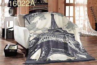 Плед з Ейфелевою вежею, євро розмір, Sarar, Париж, Туреччина