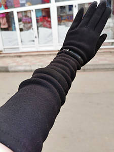 (50 cm) Довгі трикотаж жіночі рукавички тільки гуртом