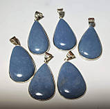 Срібний кулон з ангелітом крапля, фото 3