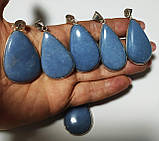 Срібний кулон з ангелітом крапля, фото 2