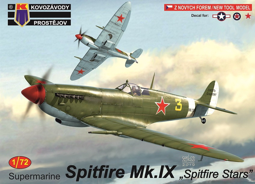 Пластикова модель Kovozavody Prostejov 0167 Британський винищувач Spitfire Mk.IX “Spitfire Stars”