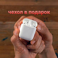 Безпровідні Bleutooth Навушники Apple AirPods 2 Аирпод 2 Чорний Чохол