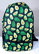 Рюкзак Авокадо 43-35 чорний Рюкзак для дівчинки Шкільний рюкзак для дівчинки з авокадо.