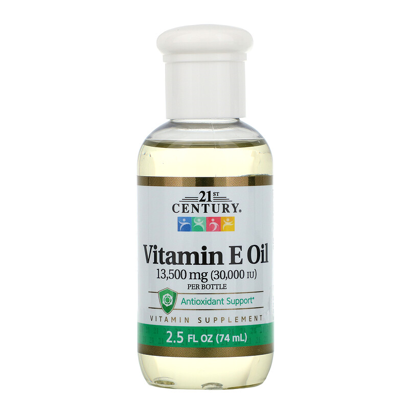 Vitamin E Oil 13,500 мг 30,000 IU 21st Century 2.5 fl oz 74 мл