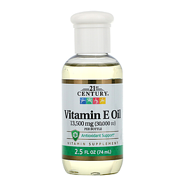 Vitamin E Oil 13,500 мг 30,000 IU 21st Century 2.5 fl oz 74 мл