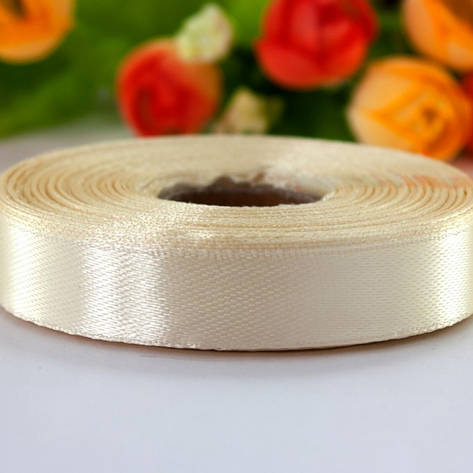 Атласна стрічка 12 мм (23 м.) шампань, фото 1
