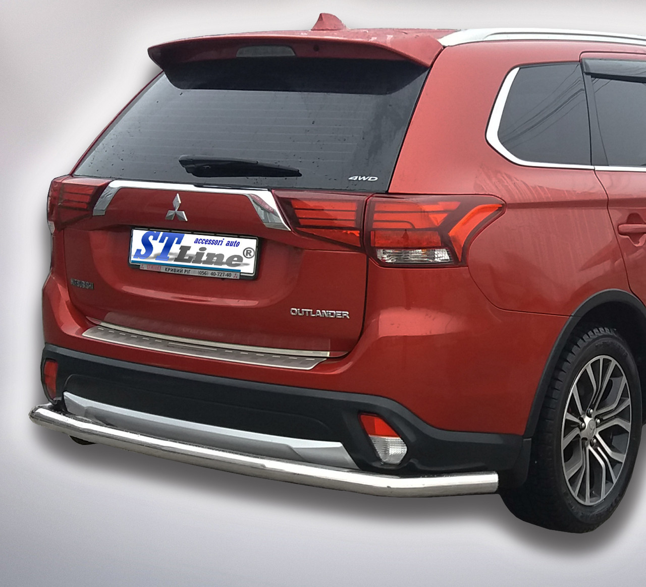 Захист заднього бампера на Mitsubishi Outlander (c 2016---), фото 1