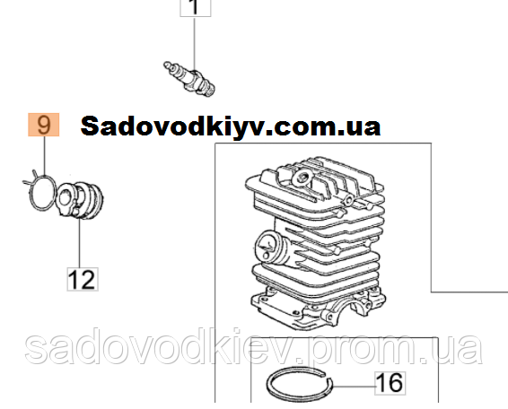 Хомут патрубка для бензопили Oleo-Mac 936, 940, 940С (094600103), фото 1