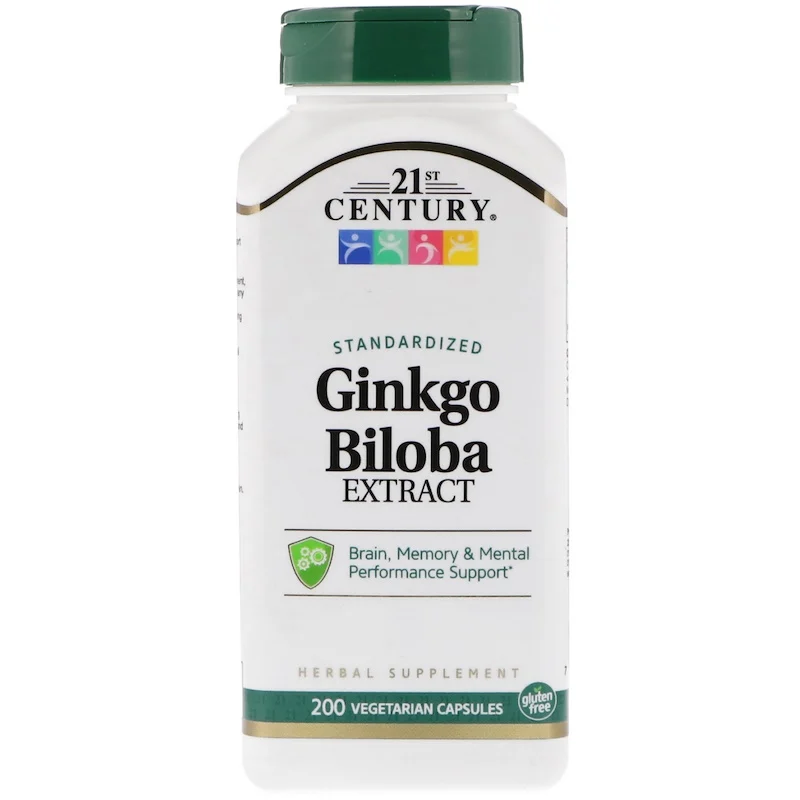 Ginkgo Biloba Extract Standardized 21st Century 200 капсул