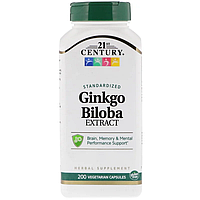 Ginkgo Biloba Extract Standardized 21st Century 200 капсул