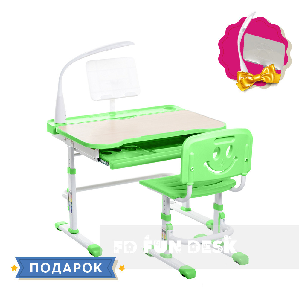 Дитяча парта зі стільчиком FunDesk Bellissima Green