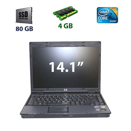 HP Compaq 6910p / 14.1" (1280x800) TFT WXGA / Intel Core 2 Duo T7100 (2 ядра по 1.8 GHz) / 4 GB DDR2 / 80 GB SSD, фото 2
