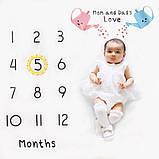 Фотопелюшка/фотофон 12 місяців для перших фотосесій малюка Baby Pictures поливання (ВР-21437), фото 8