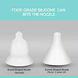 Аспіратор для носа з акумулятором/ соплевідсмоктувач із 5 рівнями всмоктування і 2 насадками Nasal Aspirator, фото 8