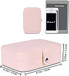 Скринька для прикрас із двома відділеннями та знімними внутрішніми перегородками Jewelry Organizer рожева, фото 2