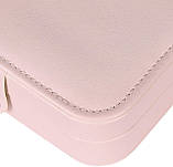 Скринька для прикрас із двома відділеннями та знімними внутрішніми перегородками Jewelry Organizer рожева, фото 5