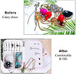 Скринька для прикрас із двома відділеннями та знімними внутрішніми перегородками Jewelry Organizer рожева, фото 8