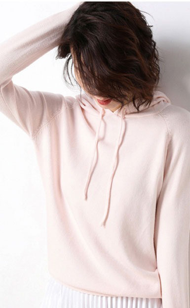 Худи свитшот женский вязаный с капюшоном. Свитер реглан джемпер трикотажный (розовый) XL - фото 7 - id-p1269829088
