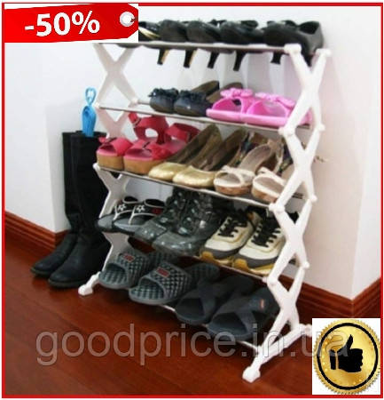 Полку стійка органайзер для взуття на 5 полиць 15 пар Shoe Rac Amazin