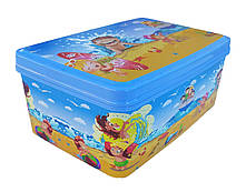 Контейнер прямокутний з кришкою 3,5 л (18x25x10 см) Пляж (Elif Plastic)