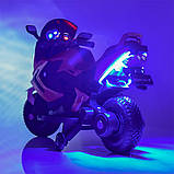 Дитячий електромотоцикл BMW на акумуляторі M 3681 білий на надувних колесах. Мотоцикл для дітей 3-8 років, фото 2