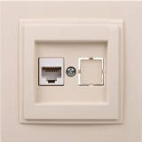 Розетка комп'ютерна (RJ45 CAT 6) , Mono Electric, DESPINA (Крем)