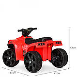 Дитячий електромобіль квадроцикл на акумуляторі Bambi M 3893 червоний для дітей 2-6 років, фото 5