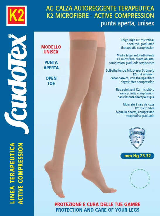 Компресійні панчохи К2 мікрофібра без миска 441 CE SCUDOTEX клас мм Hg 23-32 (Італія), фото 1