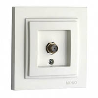 Розетка ТВ прохідна з екраном (8DB-12DB-18DB-20DB) Mono Electric, DESPINA (СЛОНОВА КІСТКА)