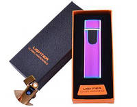 USB зажигалка в подарочной упаковке Lighter (Спираль накаливания) №HL-48 Хамелеон