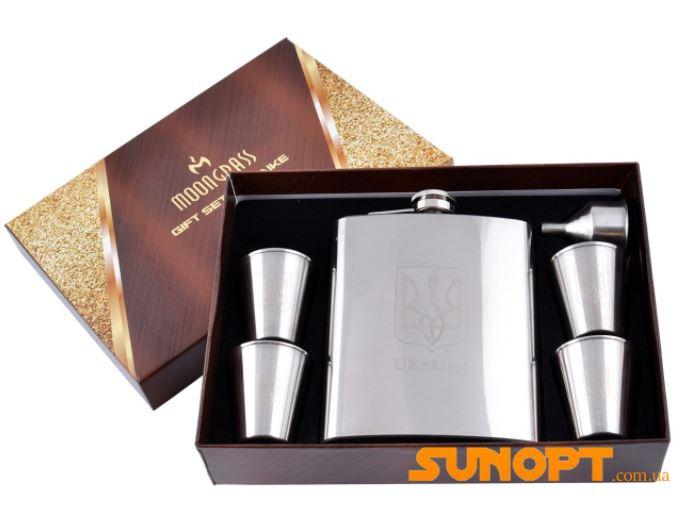 Подарунковий набір з флягою "Ukraine" Фляга/Чарки/Лійка