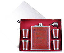 Подарунковий набір із флягою для чоловіків 10 Алкогольних Заповідів