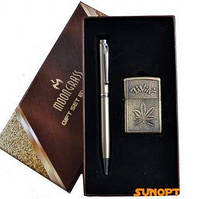 Подарунковий набір Moongrass 2в1 Запальничка, Ручка AL-305
