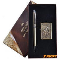 Подарунковий набір Moongrass 2в1 Запальничка, Ручка AL-306-1