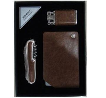 Подарунковий набір запальничка/ніж/візитниця No3053