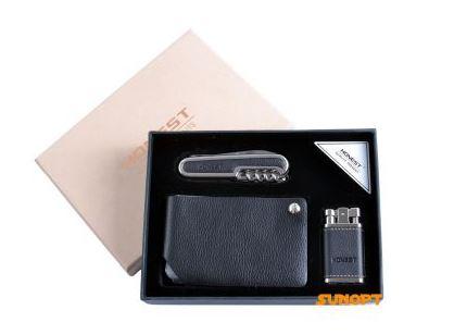 Подарочный набор зажигалка/нож/визитница №3053-1 - фото 1 - id-p1269886026