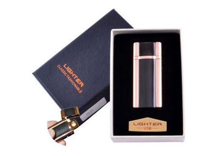 USB запальничка в подарунковій упаковці Lighter (Спіраль розжарювання) №HL-45-4